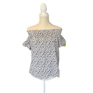 H&M Label Of Graded Goods Off Shoulder Floral Smocked Top size 2